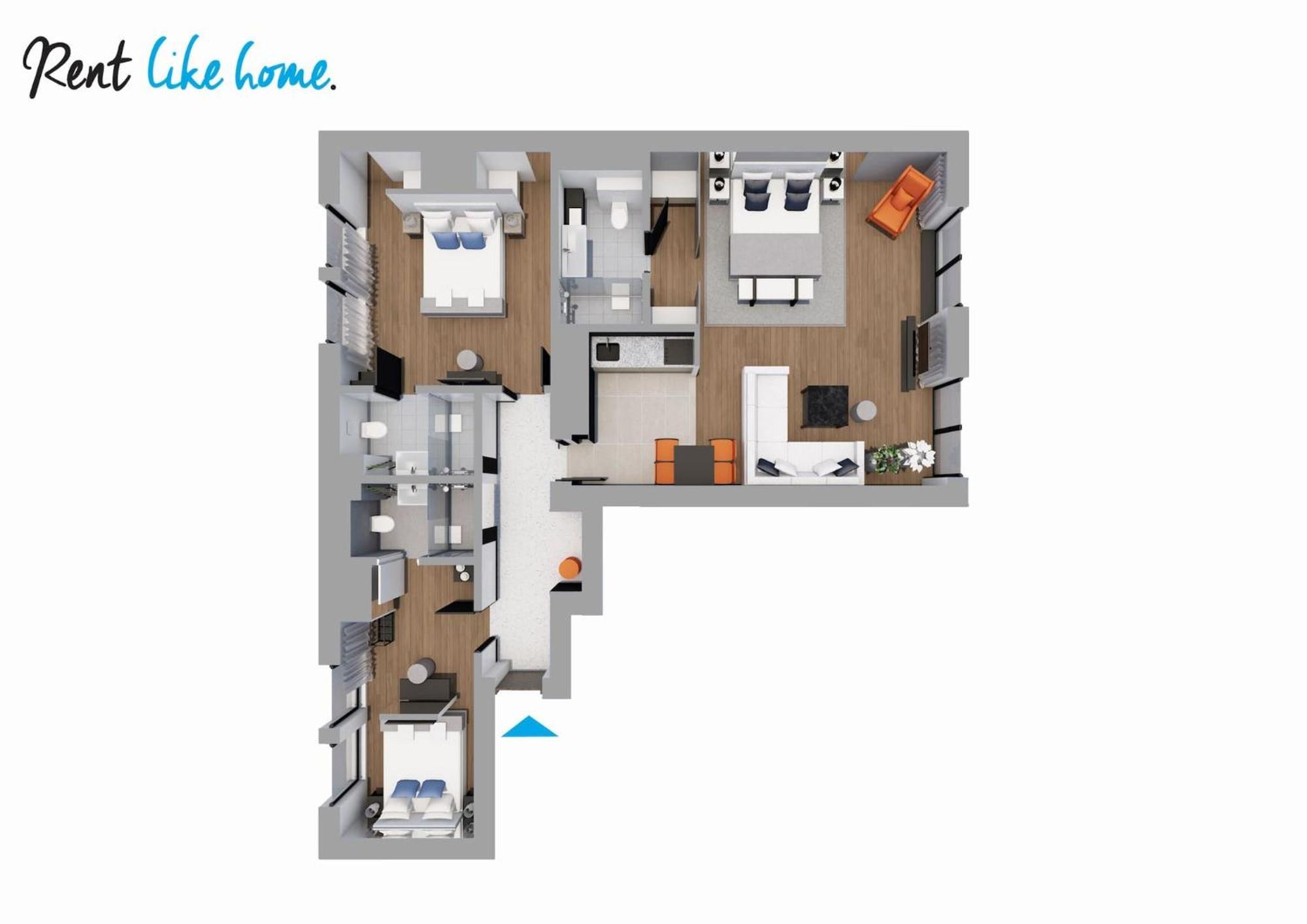 Rent Like Home - Deo Plaza Wyspa Spichrzow Gdańsk Eksteriør billede